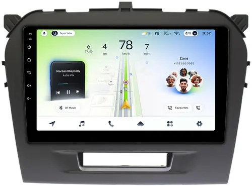 Магнитола для Suzuki Vitara 2014-2022 (штатная КЗВ) - Teyes CC4L монитор 9" IPS, Android 14, Быстрая, Snapdragon 662, CarPlay, 4G SIM-слот