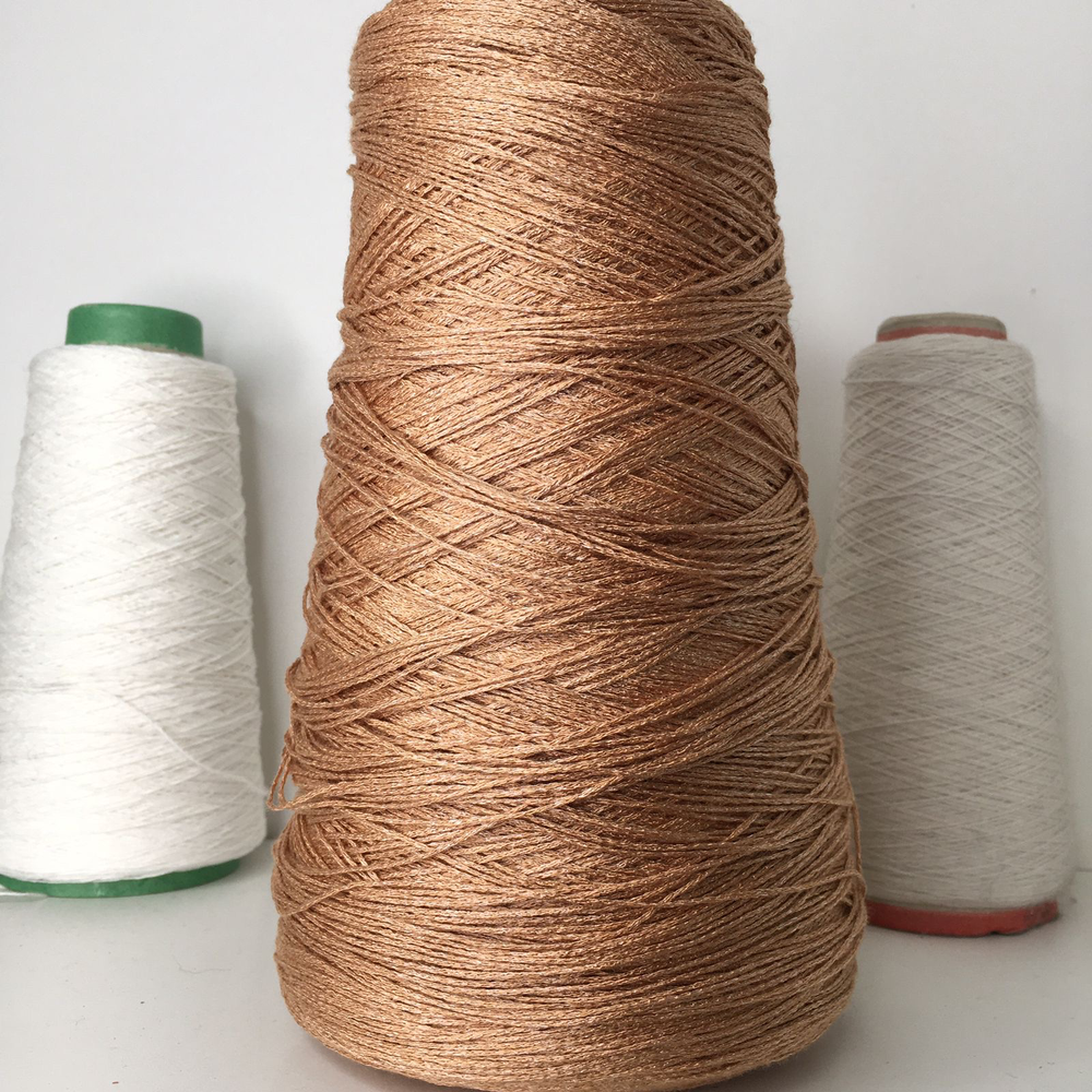 STAR - New Mill; вискоза, люрекс; 500м/100гр; цвет: бронзовый; есть мал. бобинка 196гр. S712