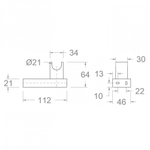 Держатель лейки настенный ABS 4726