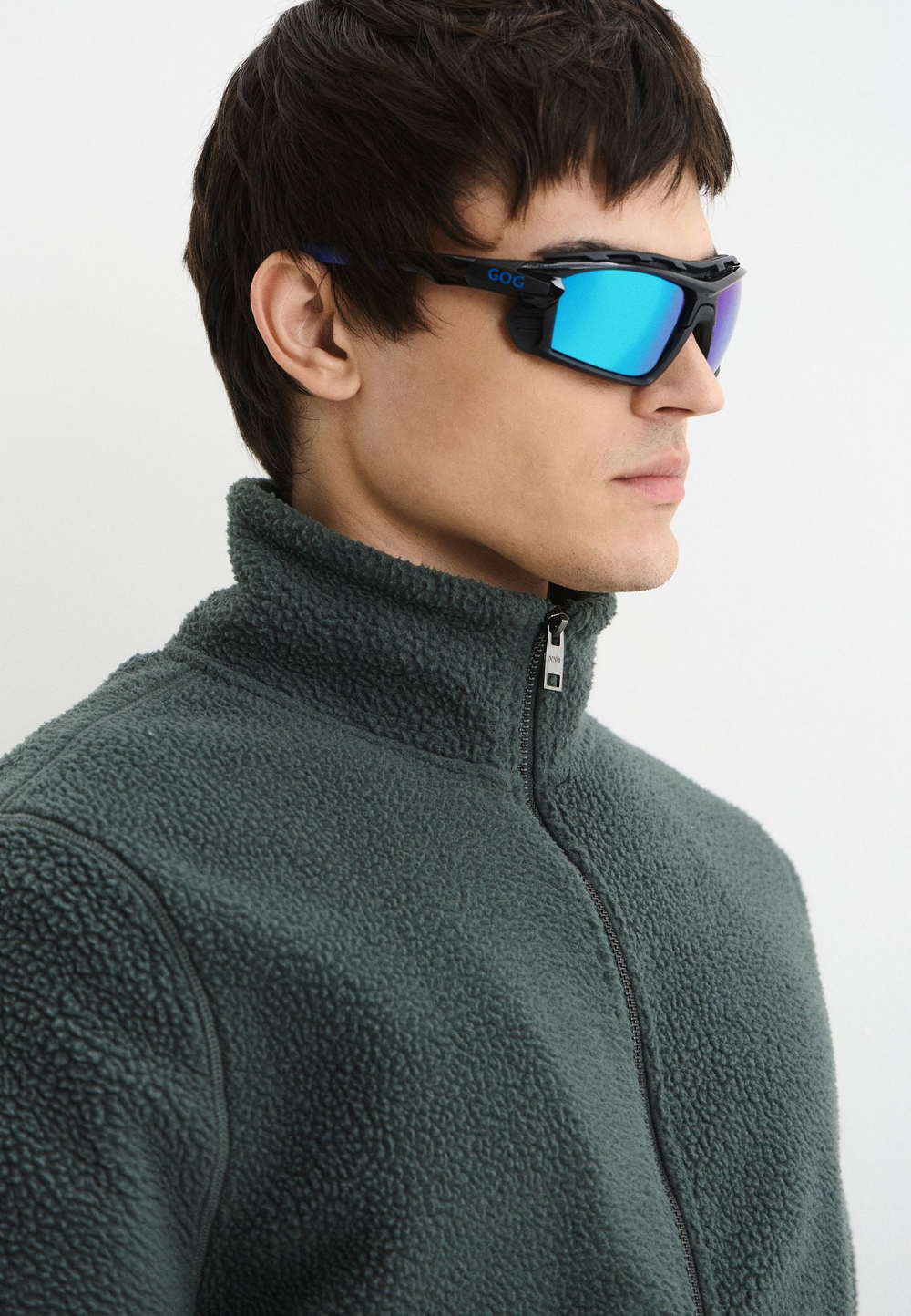Спортивные очки с диоптриями GOG Glaze / Black-Blue / Polarized White-Blue Lens