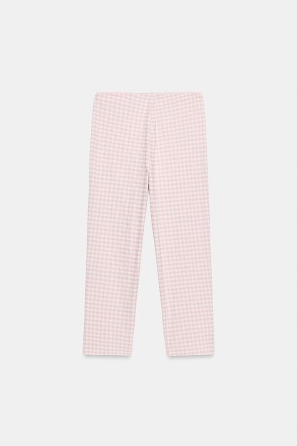 ZARA БРЮКИ КАПРИ В КЛЕТКУ ВИШИ, РОЗОВЫЙ/БЕЛЫЙ