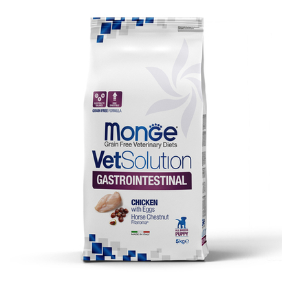 Корм для щенков диетический Monge VetSolution Dog Gastrointestinal Гастроинтестинал при заболеваниях ЖКТ 5 кг
