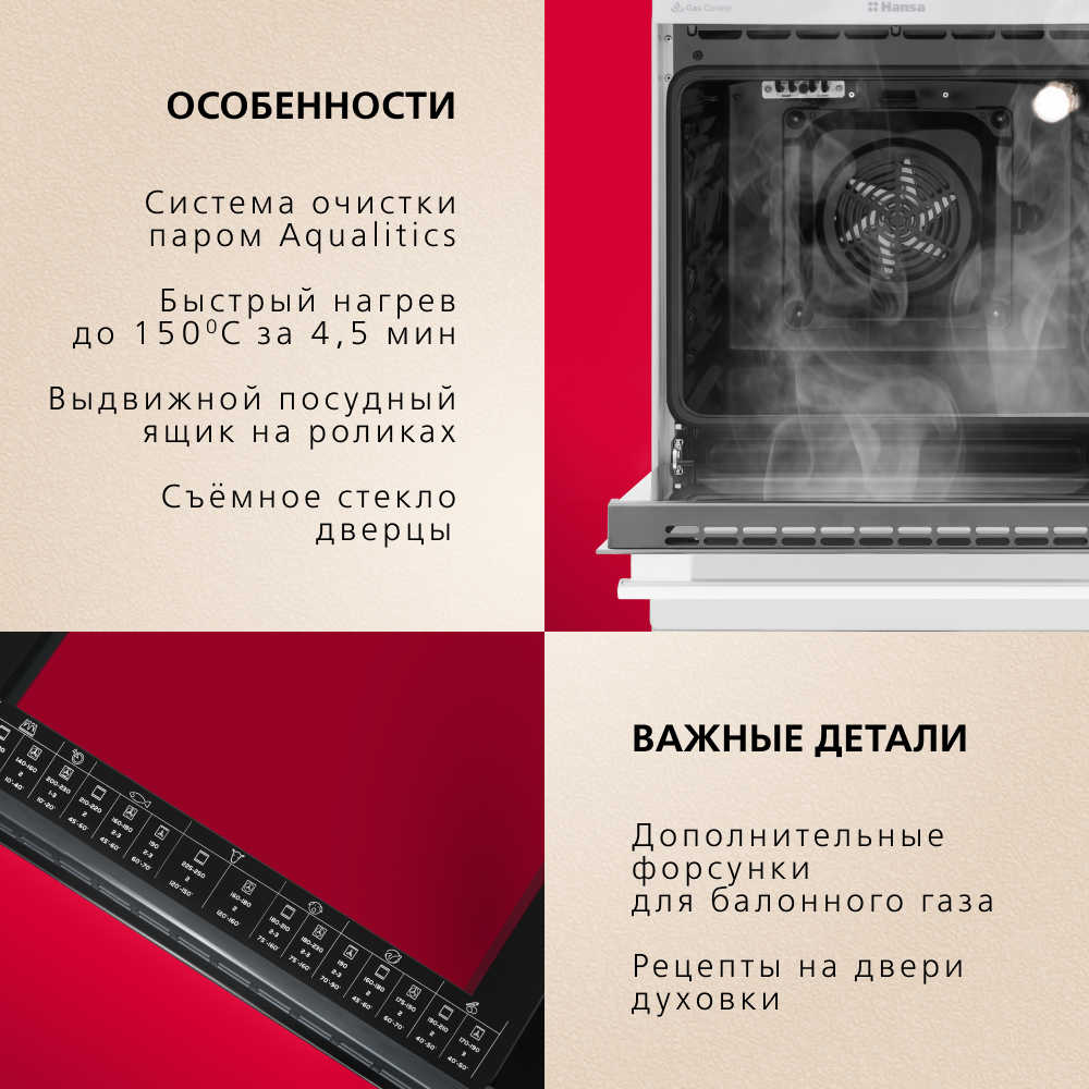 Комбинированная плита Hansa FCMW58023