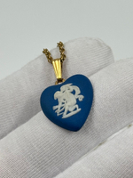 Кулон в виде сердца Wedgwood синий