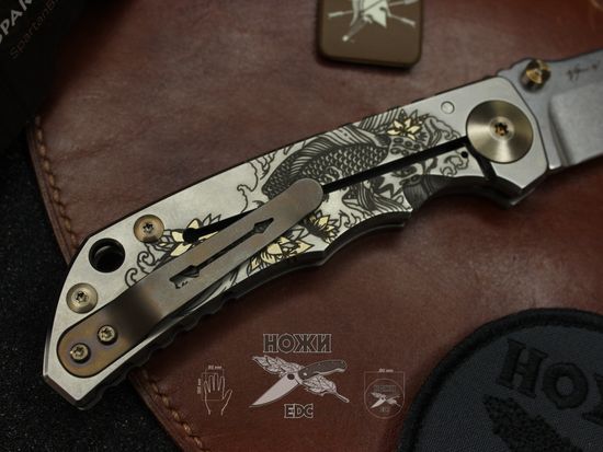 Складной нож Spartan Blades Hersey Folder "KOI"  SB/SF5KOI c клинком из стали CPM-S45VN, рукоять титан