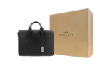 COACH Sullivan Cow Leather Briefcase, Handbag, Shoulder Bag, Crossbody Bag Large Men"s Black