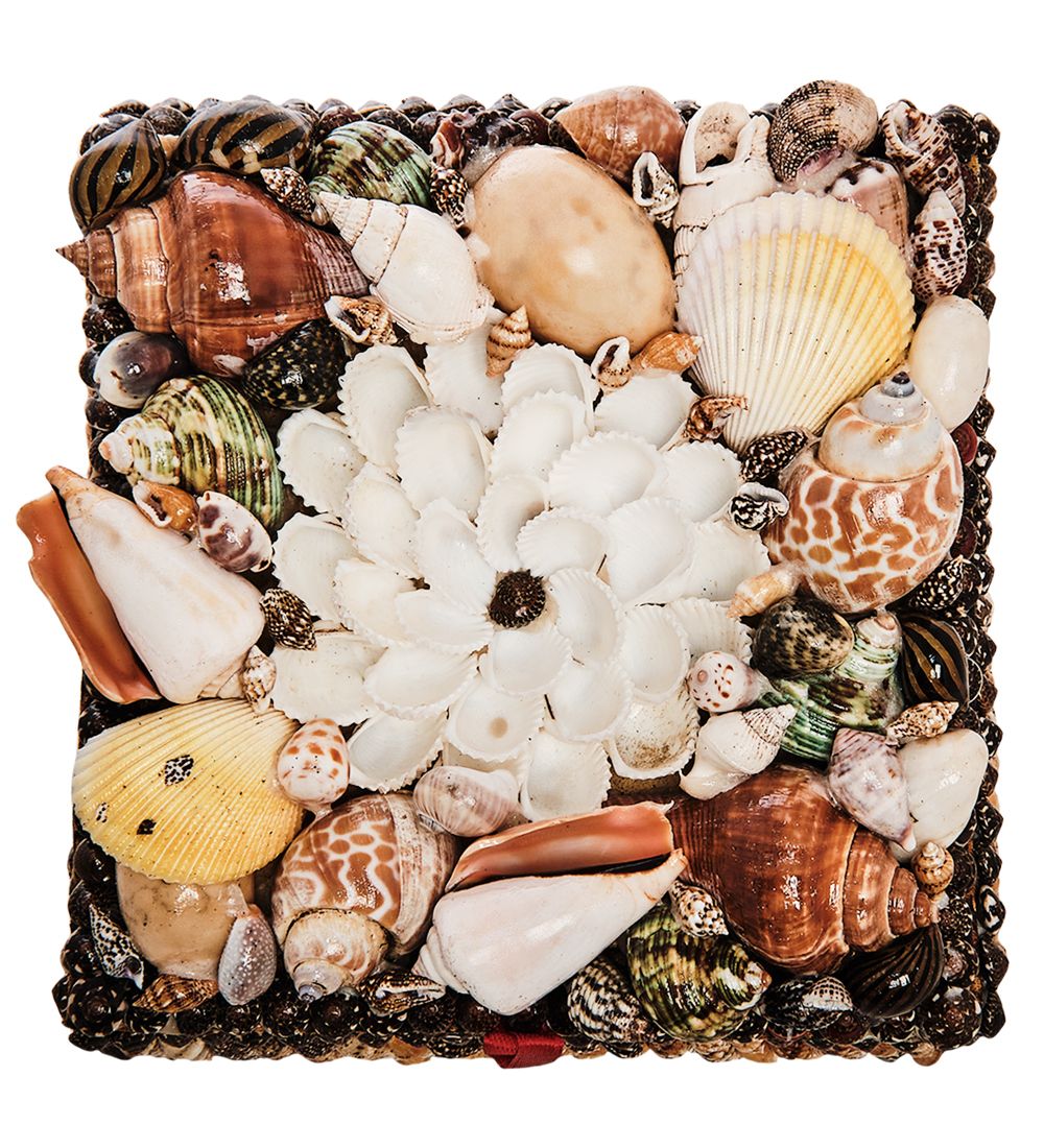 Decor and Gift 54-046-04 Декоративная шкатулка «Ракушки» квадрат