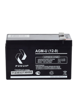 Аккумулятор РУБИН 12V 9Ah AGM ( 9Ач / 12В ) AGM