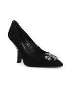 Кожаные туфли на шпильках eleanor pave pump TORY BURCH - черный(141621)