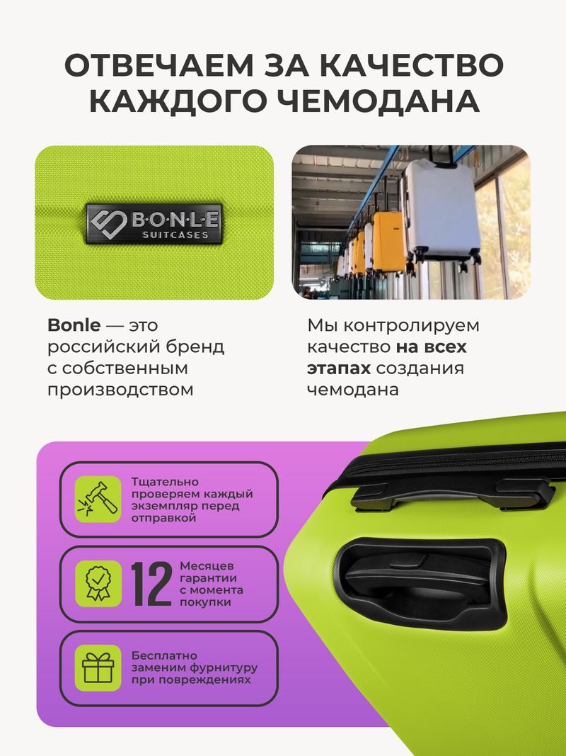 Набор S/L ручная кладь и большой Салатовый