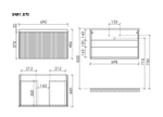 Тумба подвесная SANCOS Сноб Р 1.0 (Snob R 1.0) 690х445х406, c одним ящиком оснащенным доводчиками  Бежевый матовый (Beige Soft), арт. SNR1.070CE
