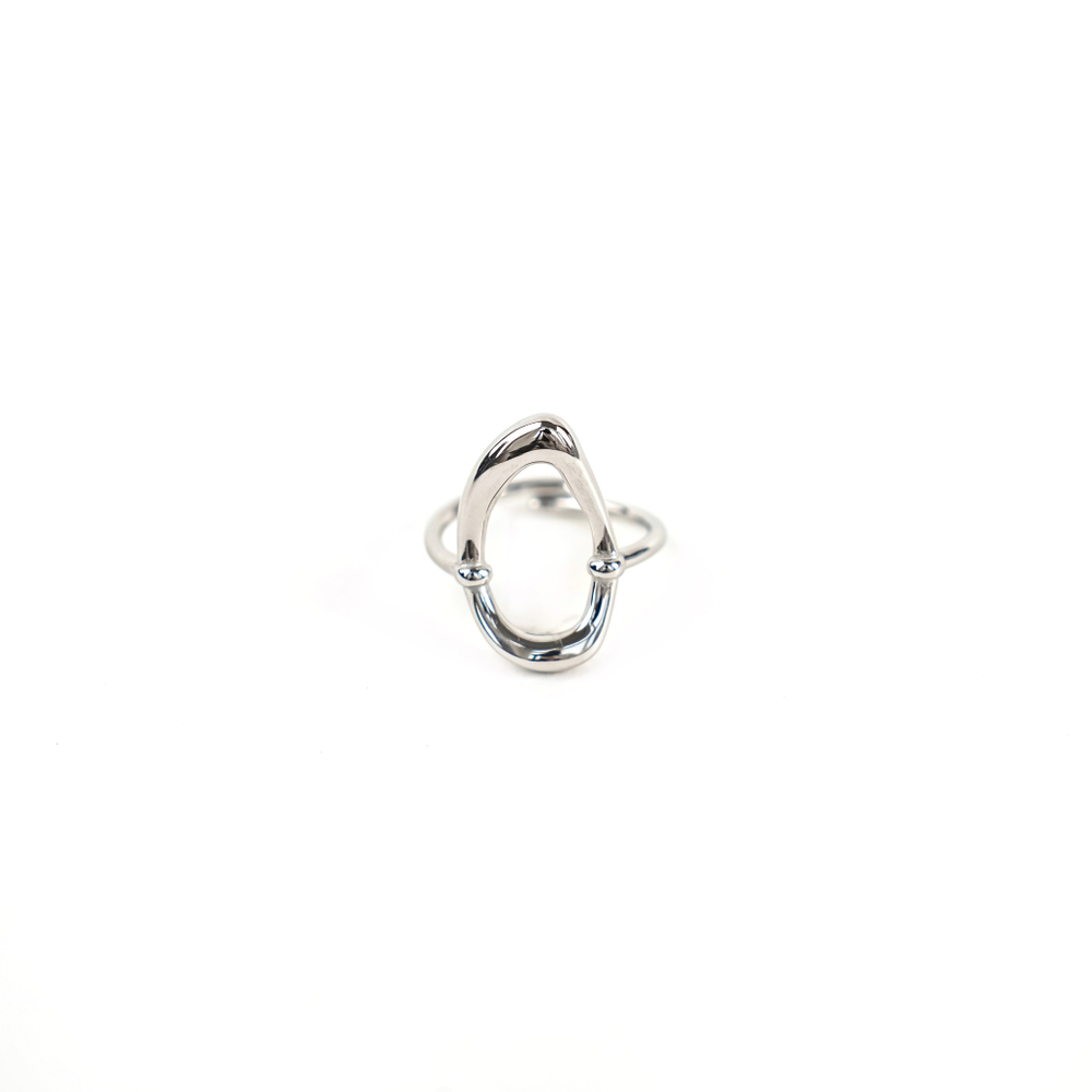 Кольцо oval silver