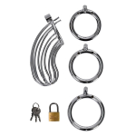 Серебристый пояс верности на замочке ToyFa Metal 717203