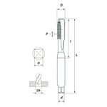Метчик маш/руч M14X2.0 Гост 3266-81 сквозной (Р6М5)