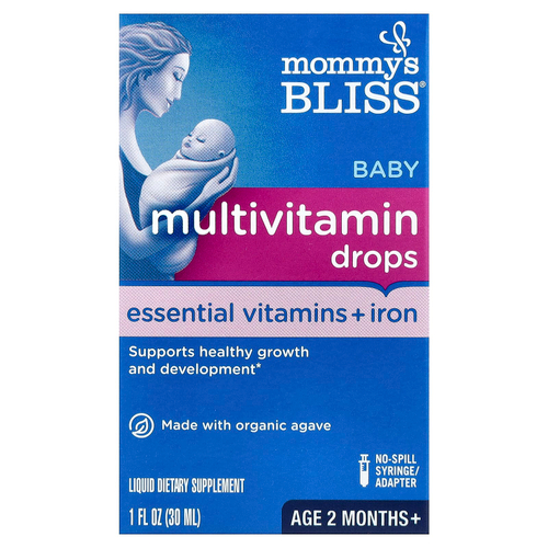 Mommy's Bliss, детские капли с мультивитаминами, незаменимые витамины и железо, для детей от 2 месяцев, 30 мл (1 жидк. унция)