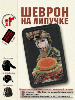 Шеврон на липучке "А кормить на игре будут?" dtf