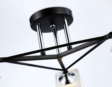 Подвесной светильник 3*E27 TR303072/3 BK/CH/FR черный/хром/белый матовый  Traditional Modern Ambrella