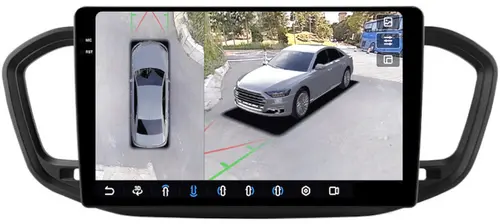 Магнитола для Lada Vesta NG 2023+ (без ШГУ) - FarCar BX10-360-7289A10 монитор 10.36" 2K QLED на Android 13, Быстрая, CarPlay, 4G SIM-слот, 4 камеры в комплекте