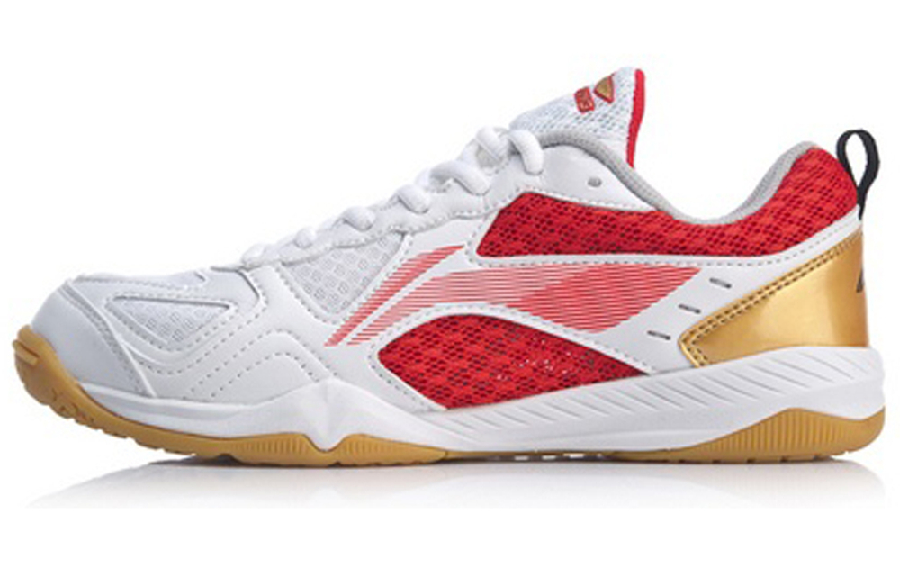 LINING Ma Long Signature Table Tennis Shoes "White Red" Women"s