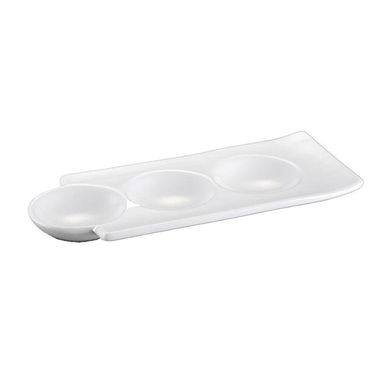 Менажница 24*10,5 см h2 см 3 отделения белая фарфор NEW P.L. Proff Cuisine [6]