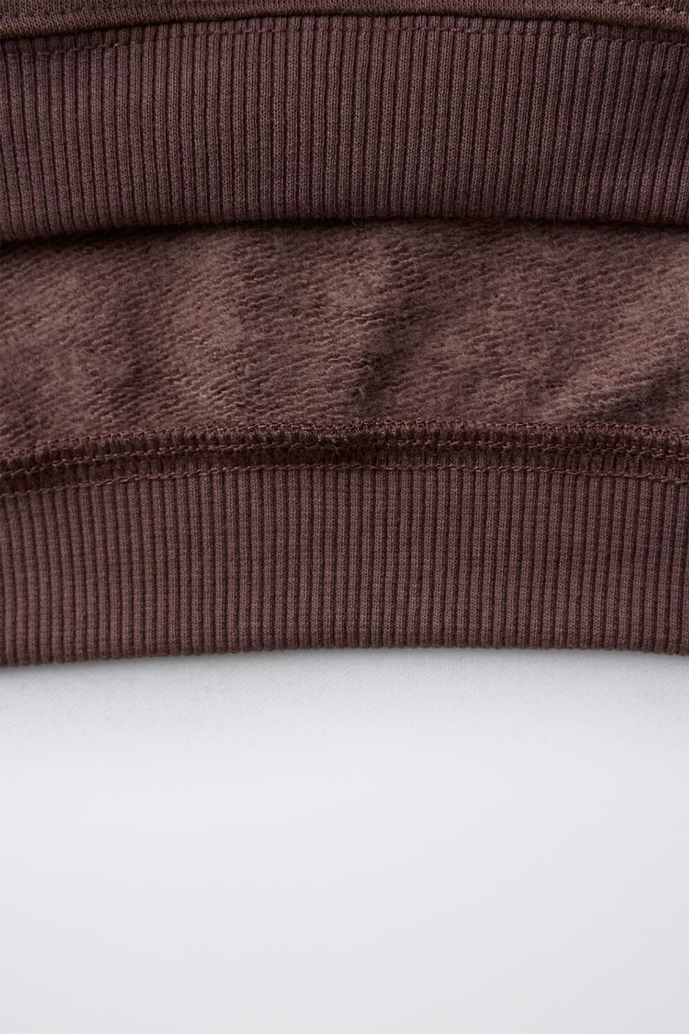 ZARA ТОЛСТОВКА С ВЫШИВКОЙ «МЕДВЕДЬ», ТЕМНО-КОРИЧНЕВЫЙ