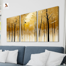 Картина karTTina "Черное древо", 150 см х 70 см