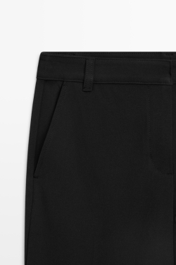 Massimo Dutti Брюки из эластичной высокотехнологичной ткани, черный