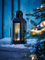Подсвечник фонарь IKEA ENRUM (ЭНРУМ), Черный, 22 см