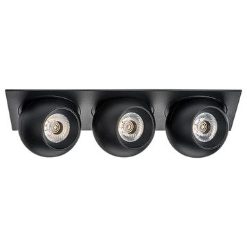 Комплект из светильников и рамки 3*LED 27W 4000K i537747474 чёрный InteroBall Lightstar