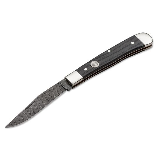 Складной нож Boker 112545DAM Trapper Classic c клинком из стали Damascus, рукоять дерево (Дуб мореный)