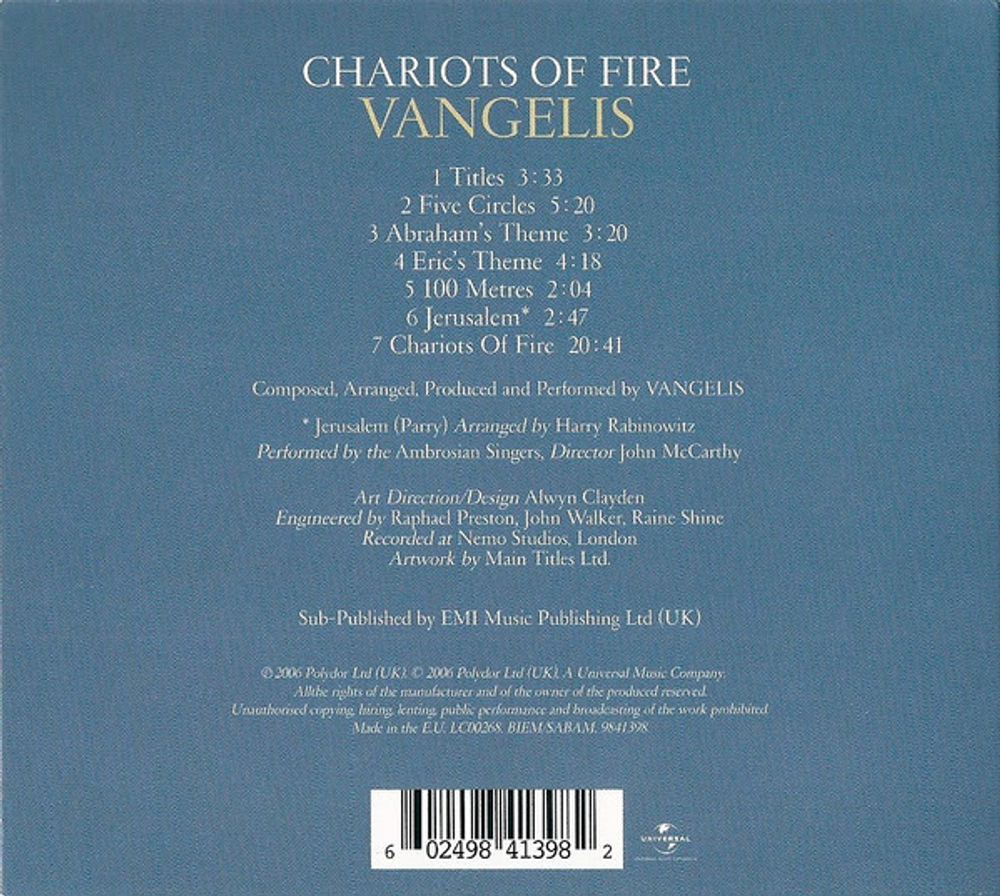 Vangelis Chariots Of Fire