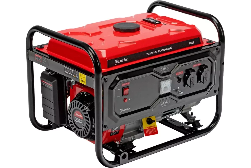 Генератор бензиновый MTX RS-4000, 3,3 кВт, 230В, ручной стартер