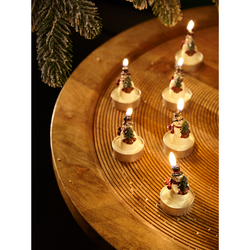 Набор декоративных свечей 9.3 см Tkano Festive snowman New Year Essential