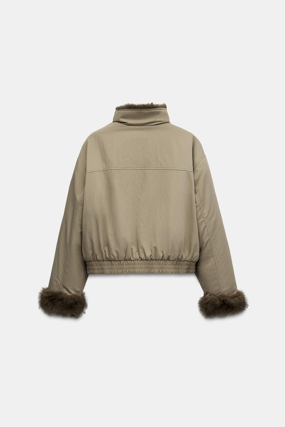 ZARA ДВУСТОРОННЯЯ КУРТКА С МЕХОВЫМ ЭФФЕКТОМ, СВЕТЛЫЙ РЫЖЕВАТО-КОРИЧНЕВЫЙ