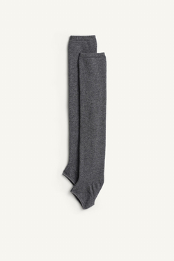 ZARA ОДНОТОННЫЕ ДЛИННЫЕ НОСКИ - LIMITED EDITION, СЕРЫЙ