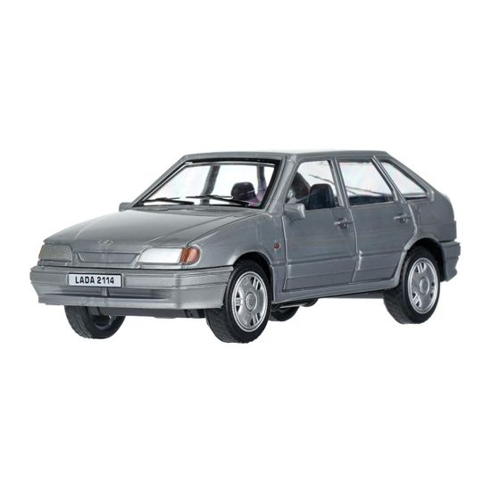 Машина пластик LADA LADA-2114 "SAMARA" без дверей, 11 cm, серебристый кор. Технопарк