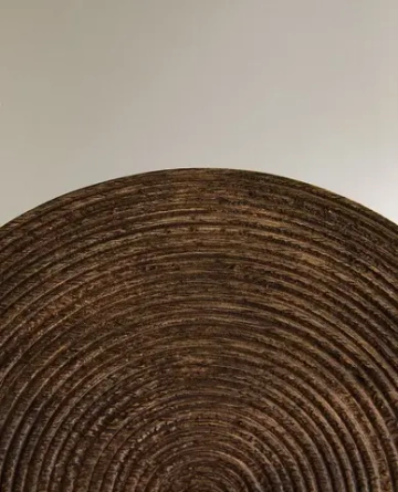 ZARA HOME КРУГЛАЯ ДЕРЕВЯННАЯ ШКАТУЛКА, КОРИЧНЕВЫЙ
