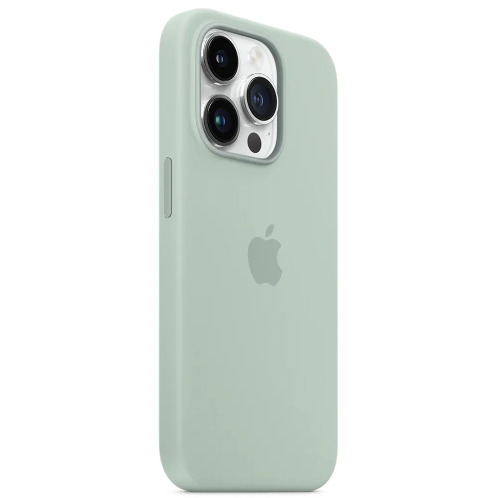 Силиконовый чехол с поддержкой MagSafe Apple Silicone Case для iPhone 14 Pro, Succulent (Агава)
