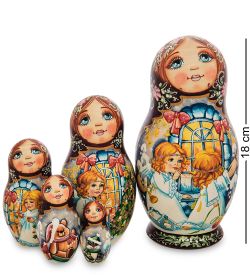Народные промыслы МР-16/ 9-A Матрешка 5м «Мария с ангелами»