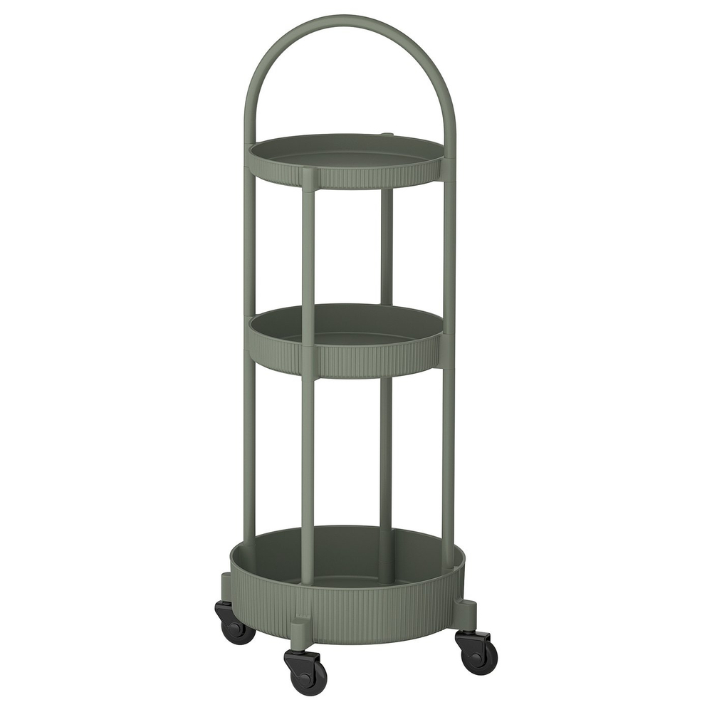 IKEA JUTTERSBO  (ИКЕА ЙУТТЕРСБО)  -  Тележка - серо-зелёная 36x36 см