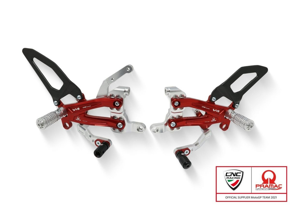 PE408PR CNC RACING PRAMAC EDITION ADJUSTABLE REARSETS (P V4)