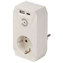 Сетевой фильтр ЭРА SF-1e-USB-W с максимальной защитой с заземлением 1 розетка 16 А 2USB A+C 2.4A белый | Сетевые фильтры
