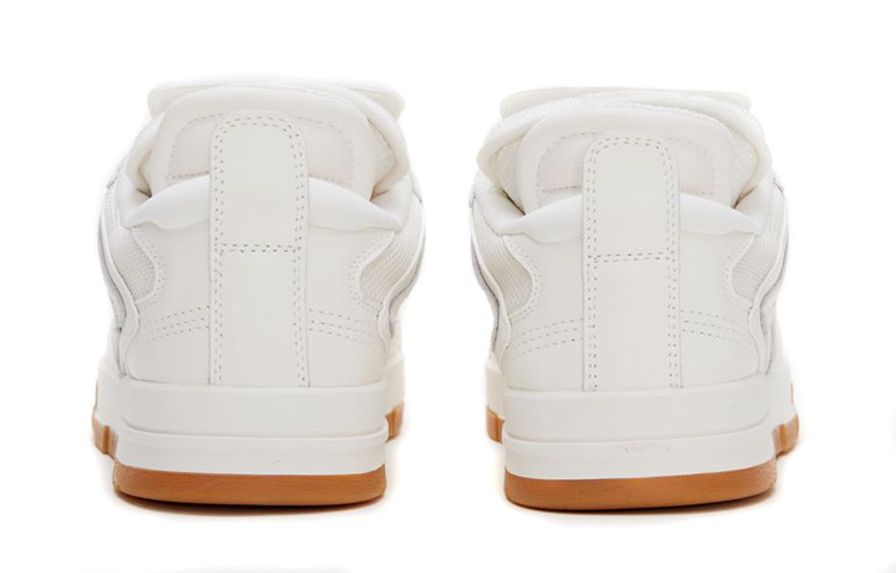 Li Ning Wave PRO Comfortable Slip Resistant Cushioning Low top Skateboard Shoes Women"s Pure White