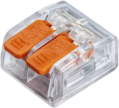 Клемма Navigator NTC-R2 2*2,5 рычаги оранжевая (упаковка 5шт) 39157