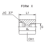 Соединение GS D10 BSP 1/4 - JIC 9/16
