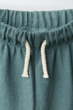 ZARA ОДНОТОННЫЕ БРЮКИ WIDE LEG, УТИНО-СИНИЙ