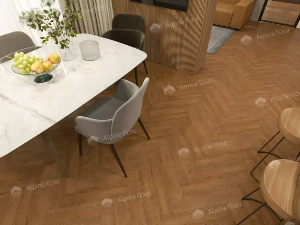 Каменно-полимерная плитка Alpine Floor Паркет Лайт (Parquet Light) Дуб Капелла ЭКО 13-31