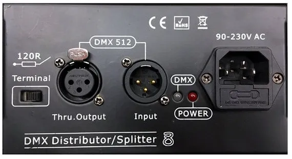 SHOWLIGHT DD-8 - cплиттер/разветвитель DMX сигнала на 8 каналов, встроенный терминатор,