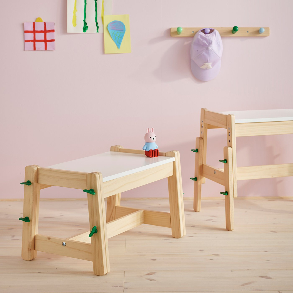 IKEA FLISAT  (ИКЕА ФЛИСАТ)  -  Скамья детская - регулировка высоты/зелёная