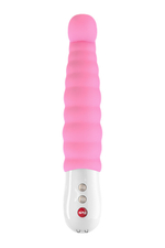 Нежно-розовый вибратор-гусеница Patchy Paul - 22,8 см